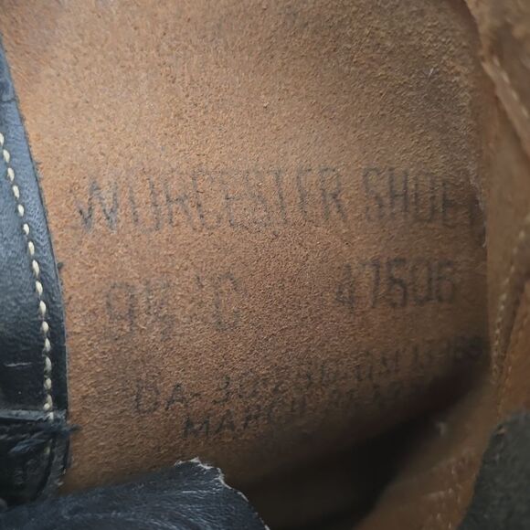 Vintage 60s Military Boots Vietnam Black Leather Jump Men's BF Goodrich Size 9.5 - Picture 6 of 8